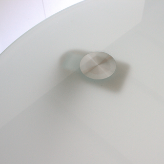 Tavolo da Scrivania SKAT in Cristallo Traslucido