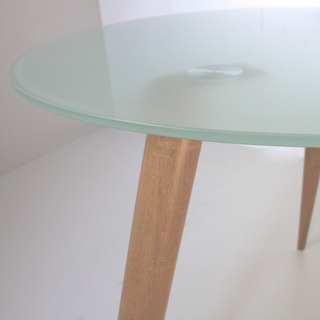 Tavolo da Scrivania SKAT in Cristallo Traslucido