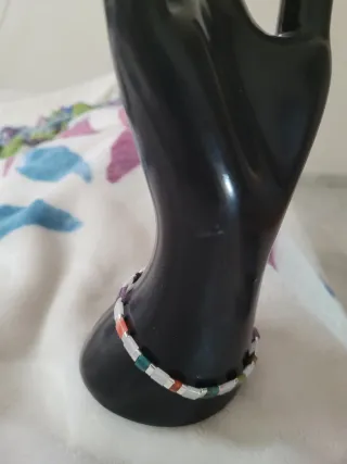 Original pulsera de piedras naturales planas