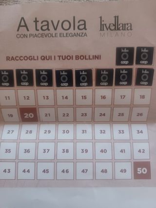 Servizio Livellara Coop 50 pezzi