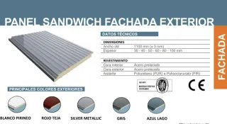 Panel Sándwich Gris