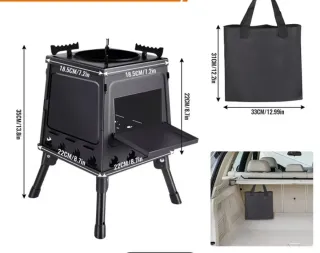 Cocina de leña portátil para camping
