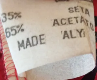 Completo donna vintage stampa astratta rosso