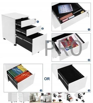 Armadio per documenti con ruote e bloccaggio 5