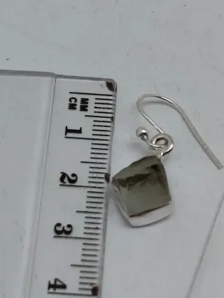 Pendientes Plata 925 y Aguamarina Natural