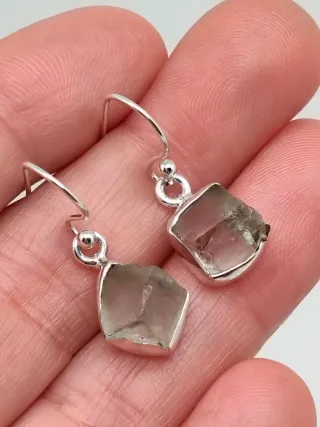 Pendientes Plata 925 y Aguamarina Natural