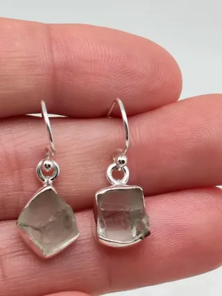 Pendientes Plata 925 y Aguamarina Natural