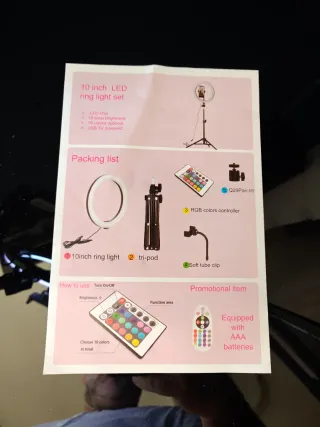 Kit Aro Luz LED Trípode Móvil
