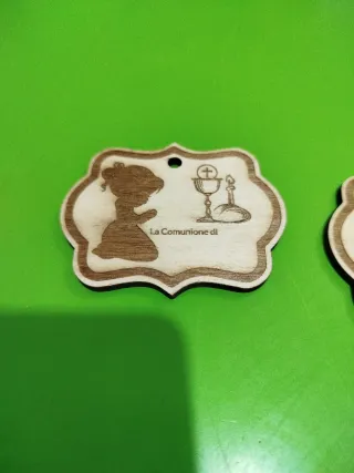10pz Bomboniere Comunione Legno boy o Girl