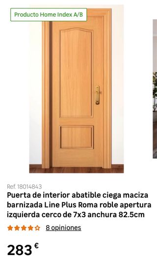 Puertas Roble Macizas Interior Roma,Leroy Merlin 6