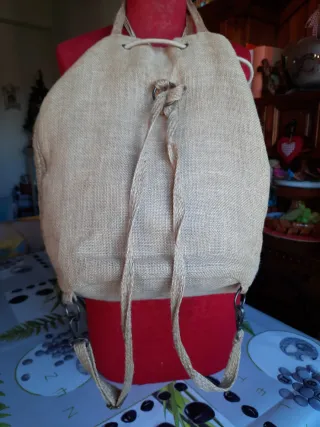 Zaino/Borsa Juta Beige Multicolor
