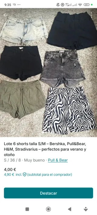 Lote ropa mujer S/M (vintage + Bershka, marcas)