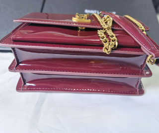 Bolso YSL Sunset Charol Rojo Dorado