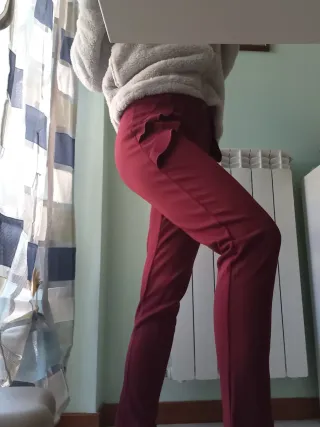 Pantaloni donna rossi Made in Italy M 42