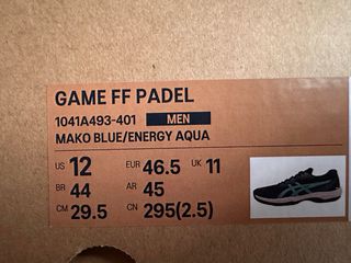 Zapatillas Asics Pádel Game FF Nuevas