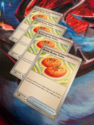 4x Cartas Entrenador Buddy-Buddy Poffin Pokémon