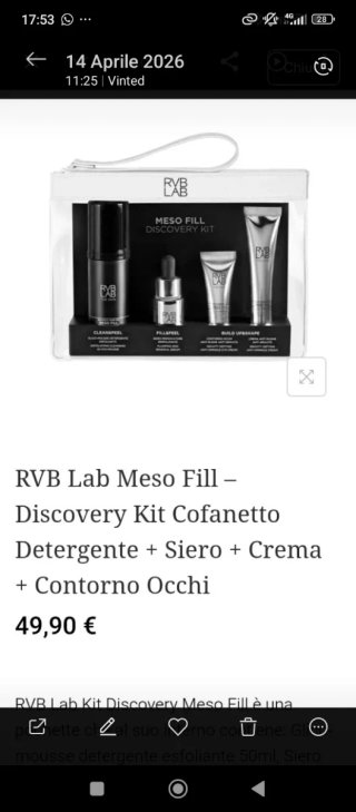 RVBLab-Diego meso fill anti-rughe+kit creme OFFERT