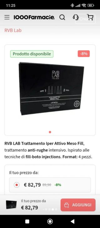 RVBLab-Diego meso fill anti-rughe+kit creme OFFERT