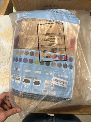 Funda sofá 2 plazas beige