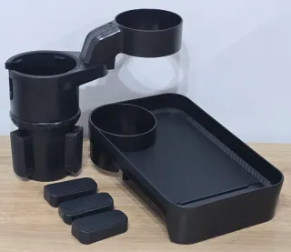 Portavasos Coche con Bandeja Giratoria 360°