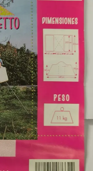 Tienda de campaña, 2 habitaciones y avance