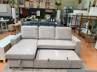 Sofá Cama Luke con Arcón Beige