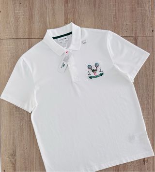 Polo Lacoste regular fit color Blanco