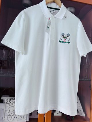 Polo Lacoste regular fit color Blanco