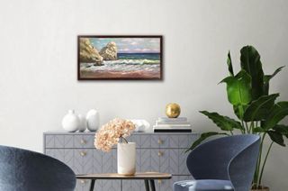 Cuadro al óleo: Mar y rocas