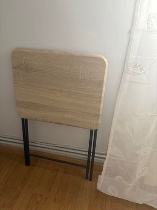 Mesa auxiliar plegable madera y metal