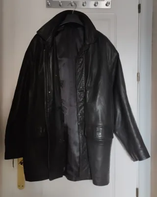 Chaqueta de cuero negra JEREM Talla XL
