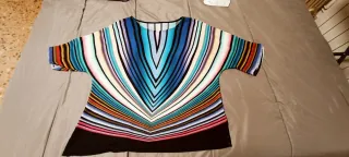 Blusa manga 3/4 multicolor
