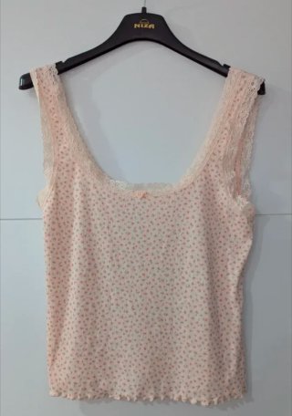 Pijamas cortos H&M encaje marrón o Flores ros
