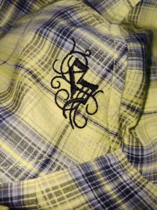 Camisa a cuadros Billabong amarilla y negra