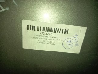 Parachoques Trasero Toyota Avensis T27 2017