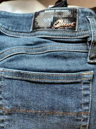 Tejanos Diesel Slim-Tapered Mujer Azul Talla S