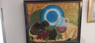 Cuadro pintado a mano naturaleza muerta