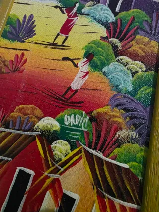 Dipinto Caraibico Legno Multicolore