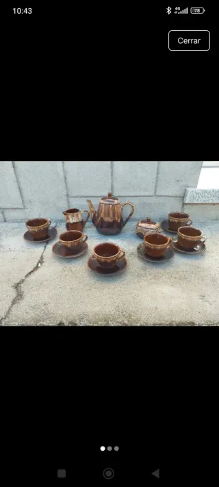 Juego de té y café vintage sin usar