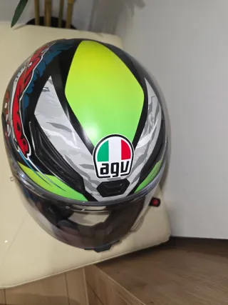 Casco AGV K1 S Dundee Matt Lime/Red Talla S/55-56