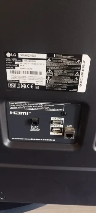 TV LG Nanocell 50 Negra