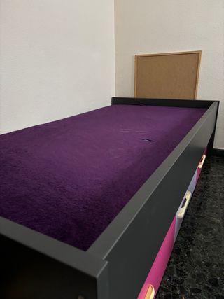 Cama 90 con cajones, somier y colchón