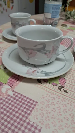 Servizio colazione 4 tazzine da caffè 4 da thé