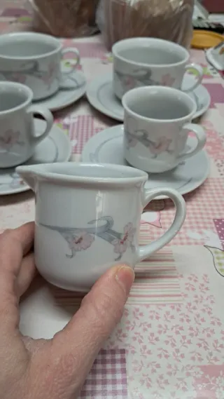 Servizio colazione 4 tazzine da caffè 4 da thé