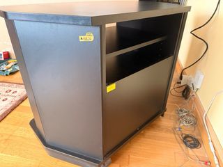 Mesa TV cristal y madera lacada