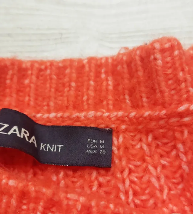 Jersey mujer punto grueso naranja