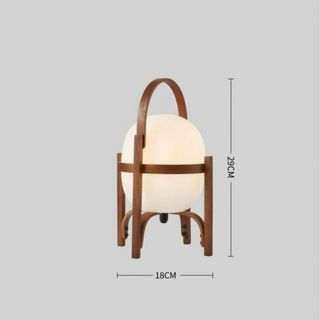Lámpara de mesa madera y cristal | NUEVA