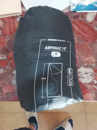 Saco de dormir Arpenaz 15° sin usar.