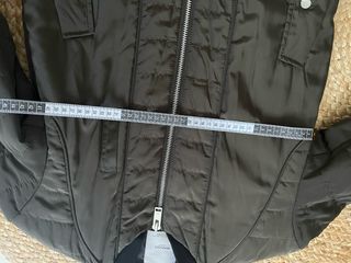 Cazadora larga Mango verde oliva