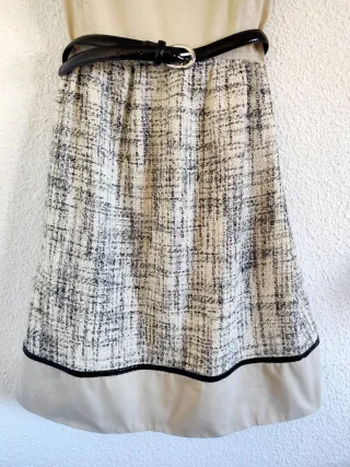 Vestito Nero e Beige Max Mara Taglia M